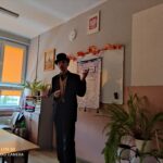 autor na spotkaniu w klasie