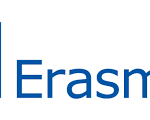 logo projektu erasmus + z flagą UE