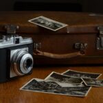 aparat fotograficzny, stare fotografie, walizka