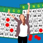grafika z człowiekiem i losami bingo
