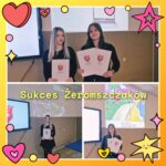 kolaż zdjęć nagrodzonych uczennic z dyplomami