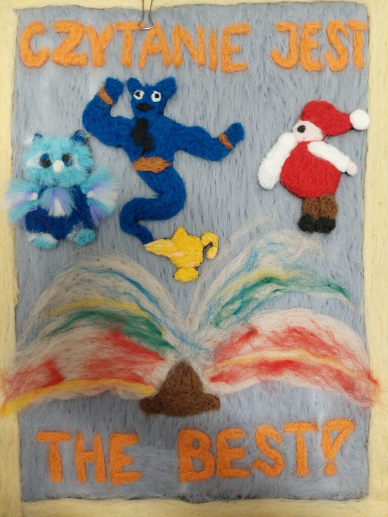 plakat z napisem
