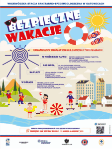plakat bezpieczne wakacje